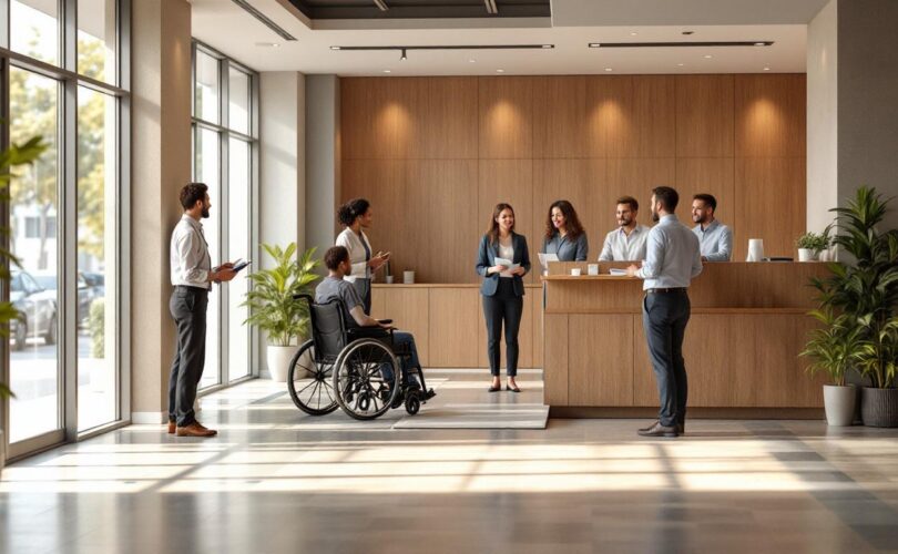 découvrez comment former efficacement votre équipe pour accueillir chaleureusement et professionnellement les personnes à mobilité réduite (pmr) dans une banque d'accueil.