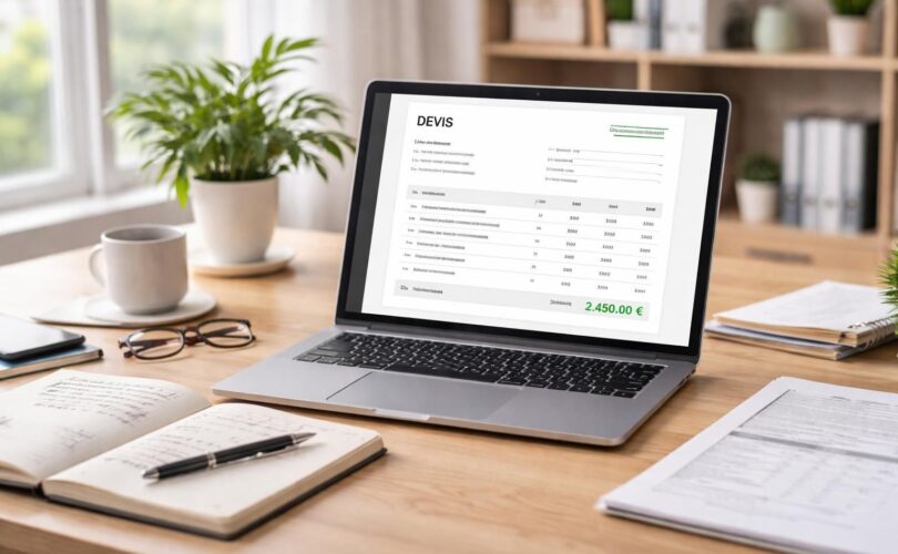 modèle de devis pratique et facile à utiliser pour simplifier la création de devis professionnels et gagner du temps dans la gestion de vos clients.