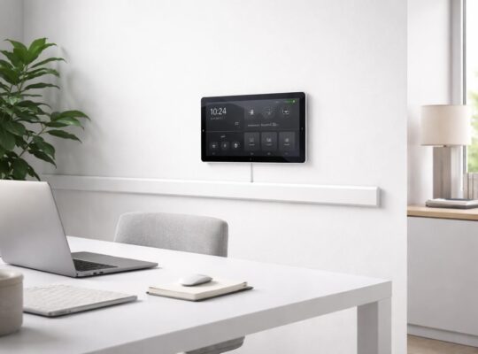 découvrez comment installer proprement une tablette tactile dans des bureaux en utilisant une goulotte poe pour un support optimal et une gestion efficace des câbles.