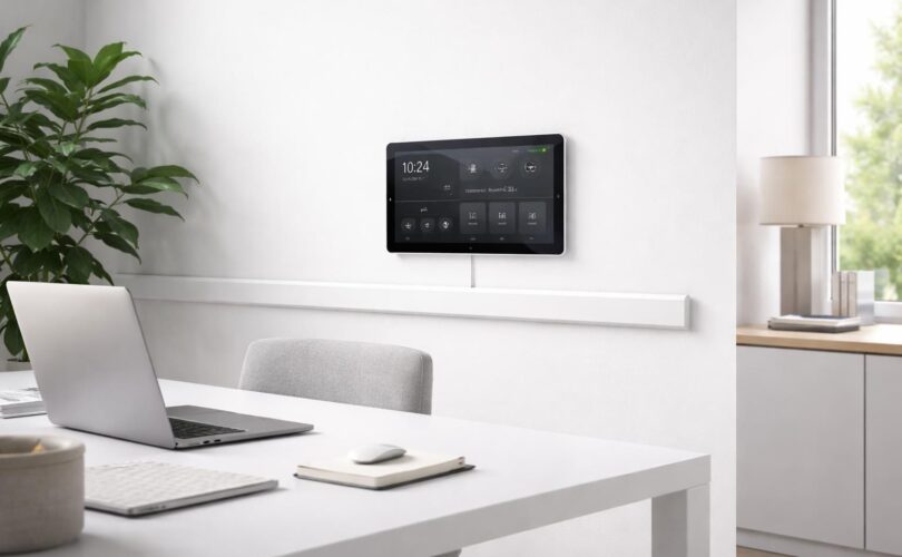 découvrez comment installer proprement une tablette tactile dans des bureaux en utilisant une goulotte poe pour un support optimal et une gestion efficace des câbles.