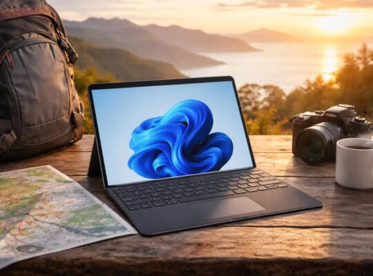 découvrez la tablette microsoft dernière génération, légère et puissante, parfaite pour accompagner tous vos voyages avec performance et autonomie.