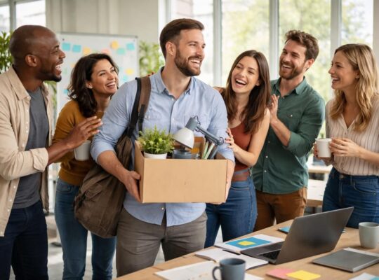découvrez comment un message de départ alliant positivité et humour peut transformer l'ambiance au bureau et renforcer les liens entre collègues.