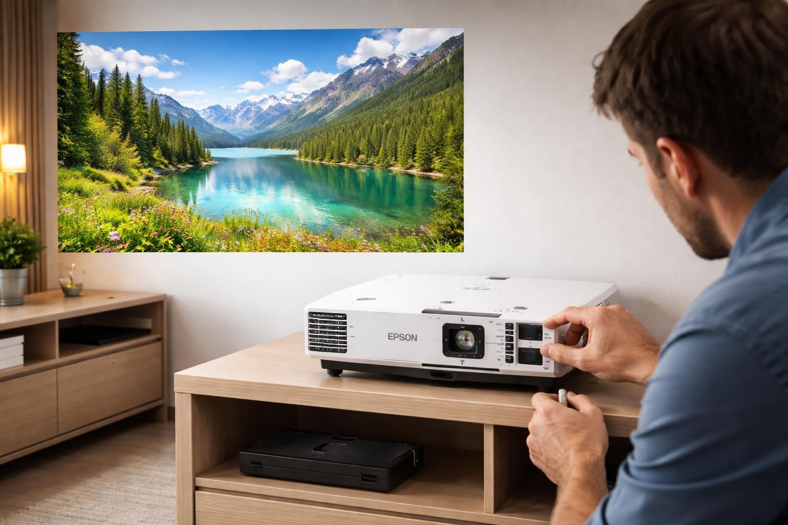 découvrez comment utiliser la fonction lens shift des vidéoprojecteurs epson pour installer facilement votre appareil sans déformation d’image, assurant une projection parfaite et un affichage net.
